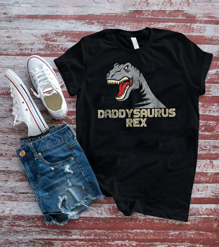 Cool Daddysaurus Rex Dinosaur Dad T-Shirt