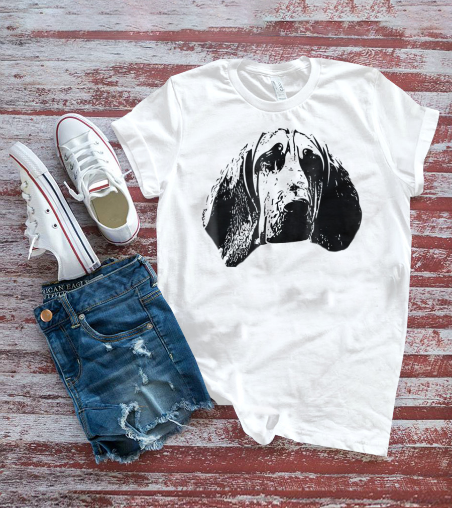 Bloodhound Face Dog Mom Or Dad T-Shirt
