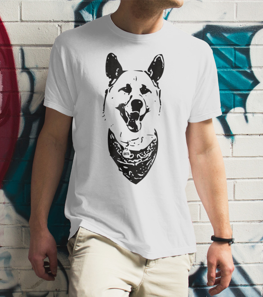 Akita Inu Dog Mom Or Dad Bandana T-Shirt