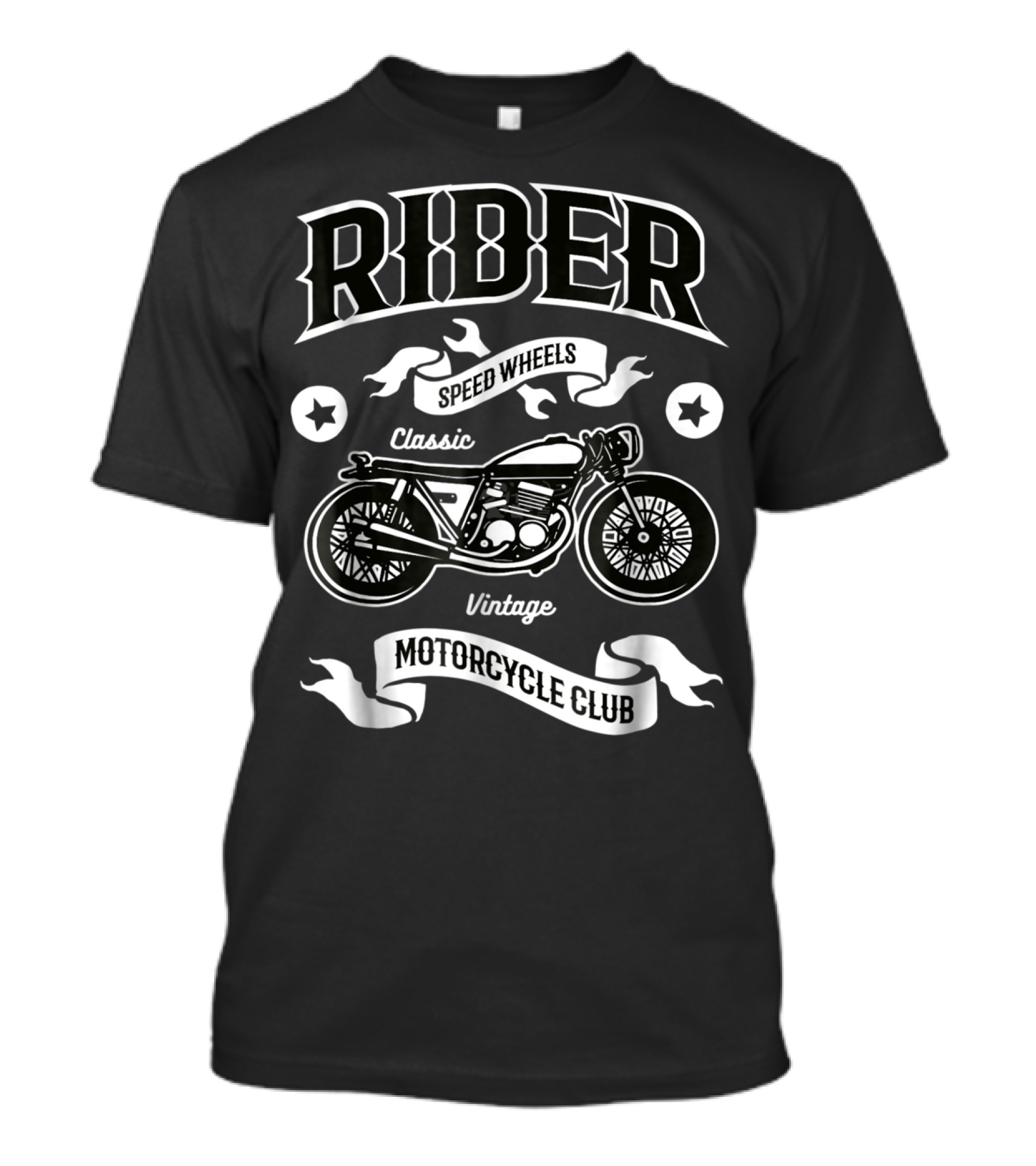 Rider Speed Wheels Classic Vintage Motorcycle Club American Vintage Motorcycles Biker Dad T-Shirt