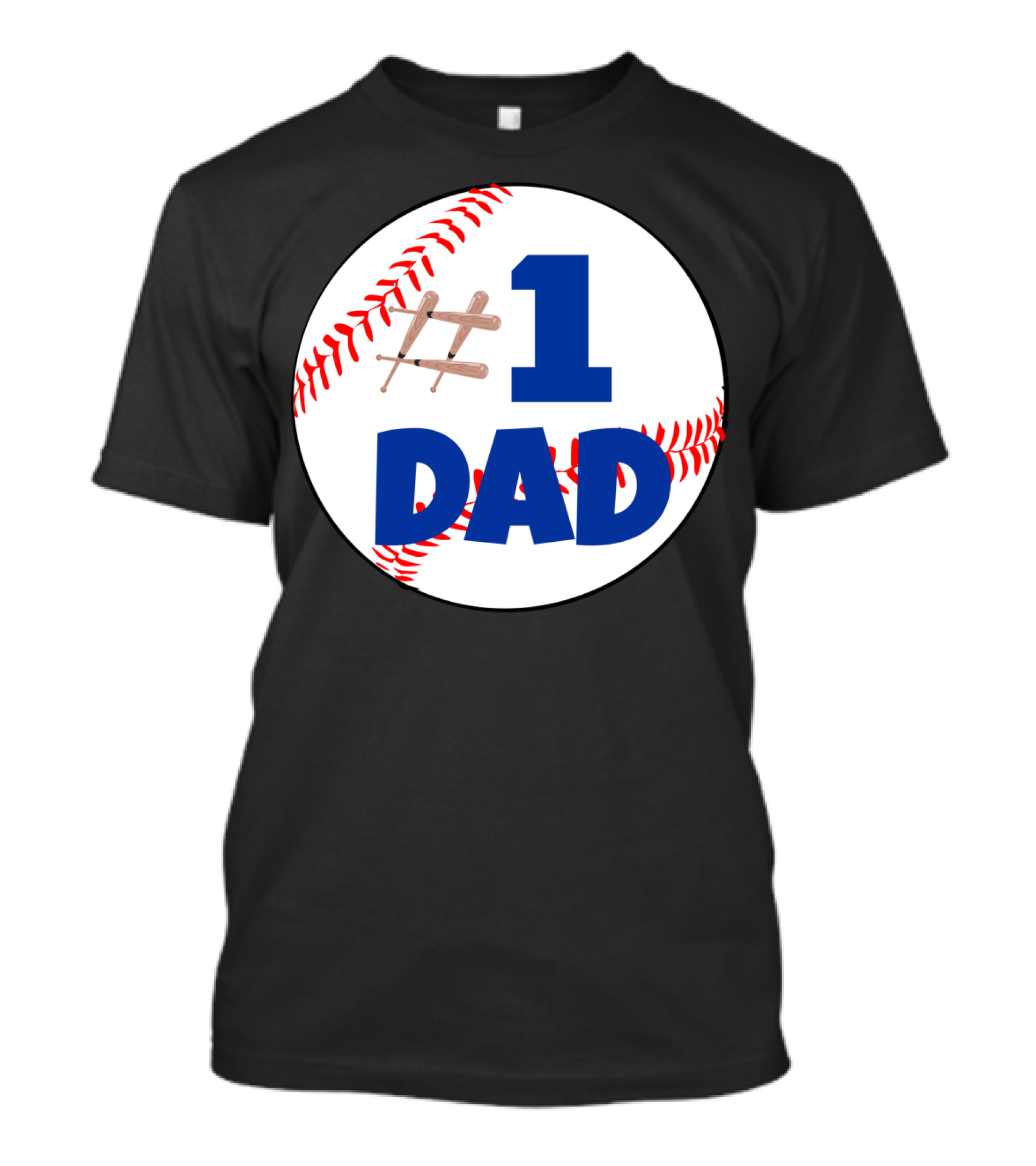 1 Dad Baseball Bats T-Shirt