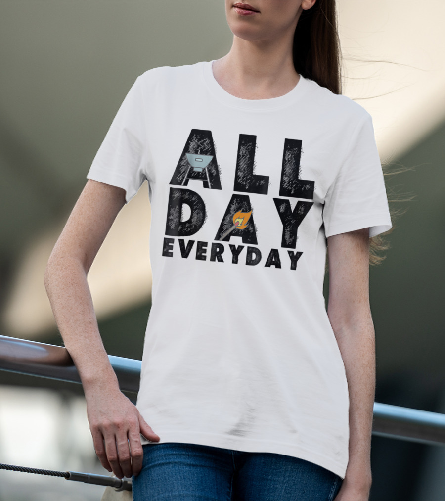BBQ All Day Everyday Grilling Dad Husband Vintage60 Iconic Grill T-Shirt