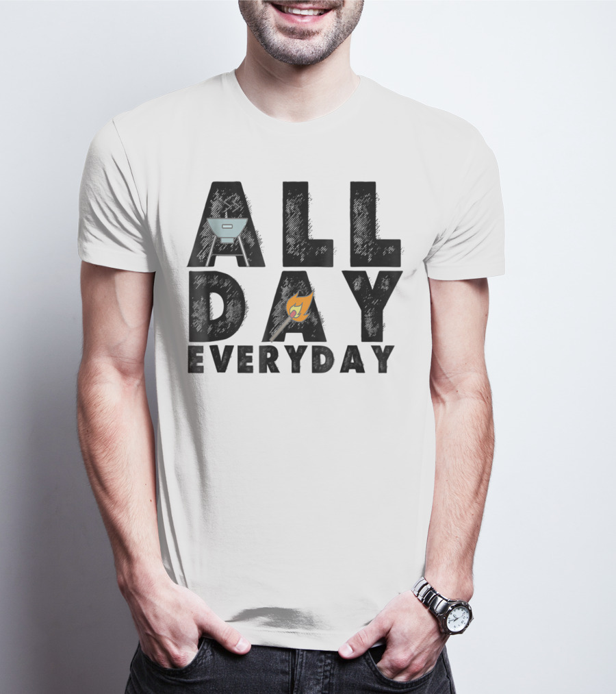BBQ All Day Everyday Grilling Dad Husband Vintage60 Iconic Grill T-Shirt