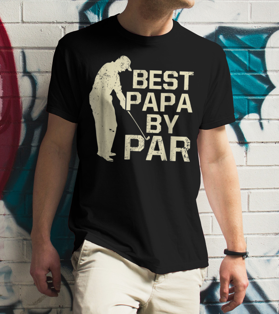 Best Papa By Par Funny Golf T-Shirt
