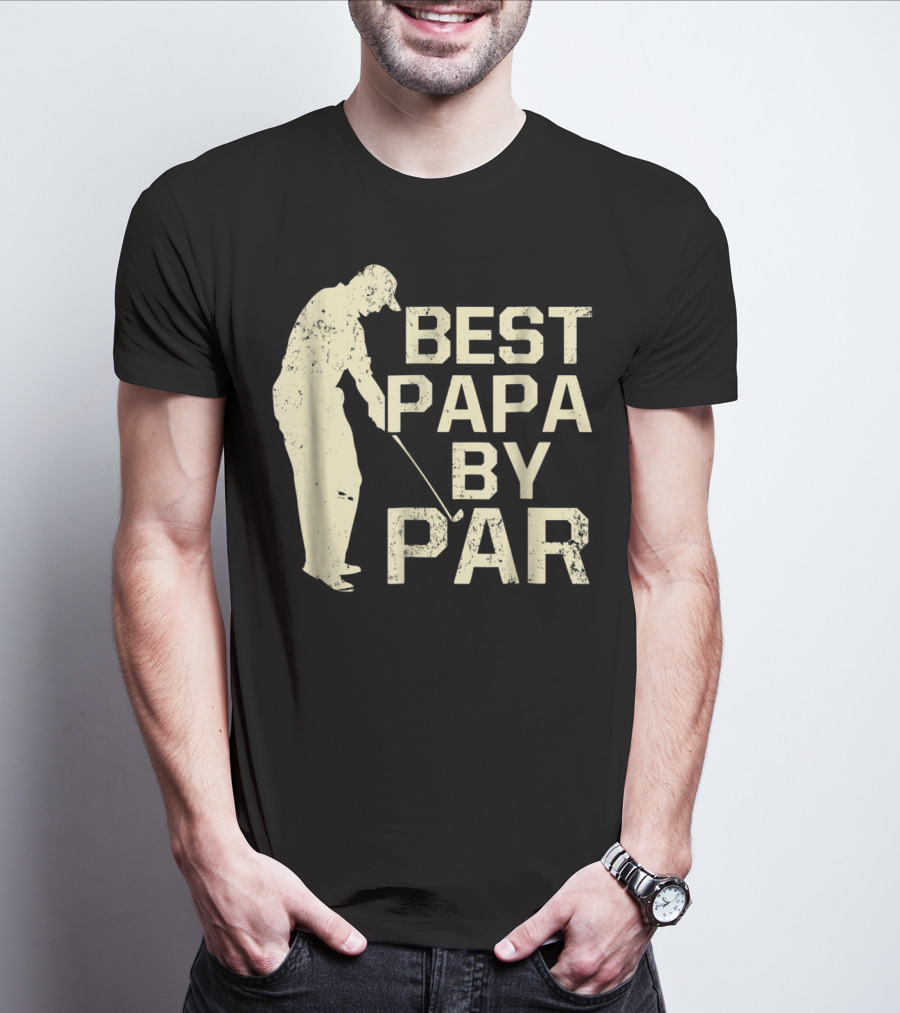 Best Papa By Par Funny Golf T-Shirt