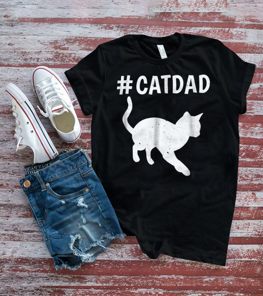 CatDad Hashtag Cat Dad For Cat Owner86 T-Shirt