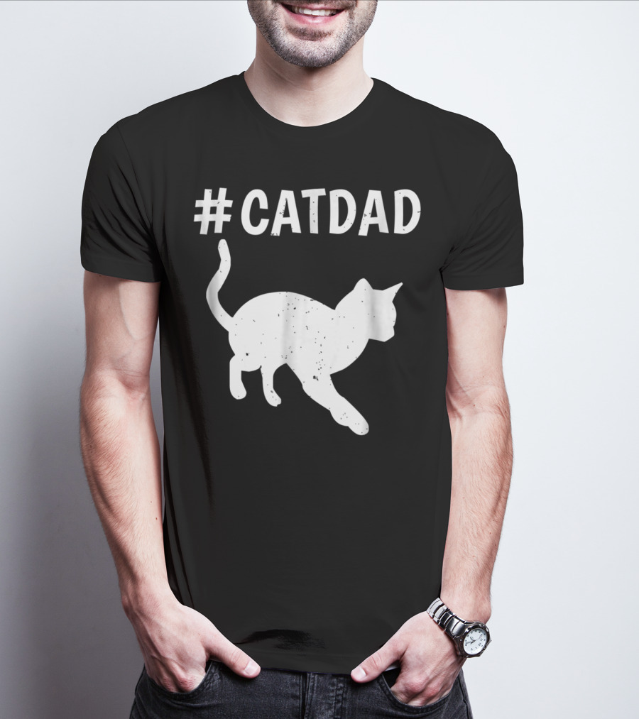 CatDad Hashtag Cat Dad For Cat Owner86 T-Shirt