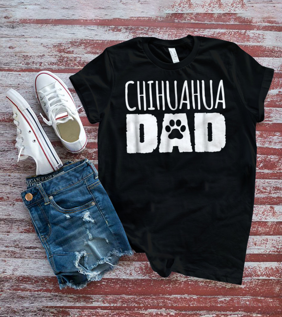 Chihuahua Dad Paw Prints T-Shirt