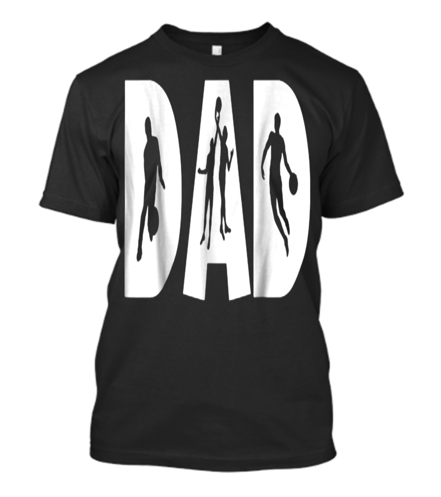 Basketball Dad Silhouette Sports Enthusiast Father's T-Shirt