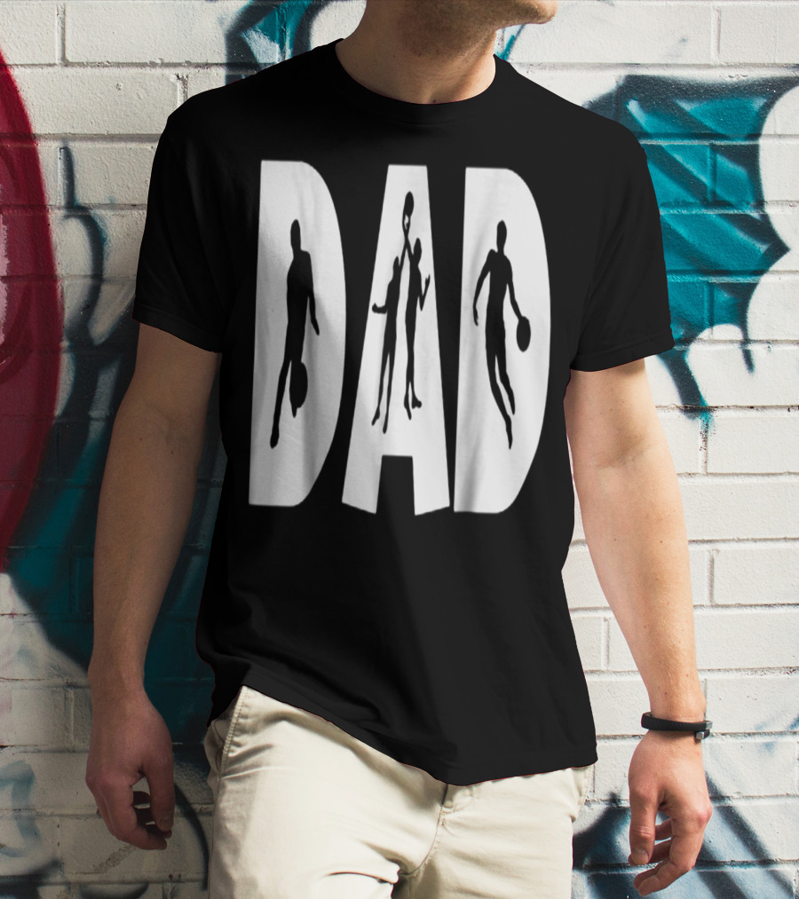 Basketball Dad Silhouette Sports Enthusiast Father's T-Shirt