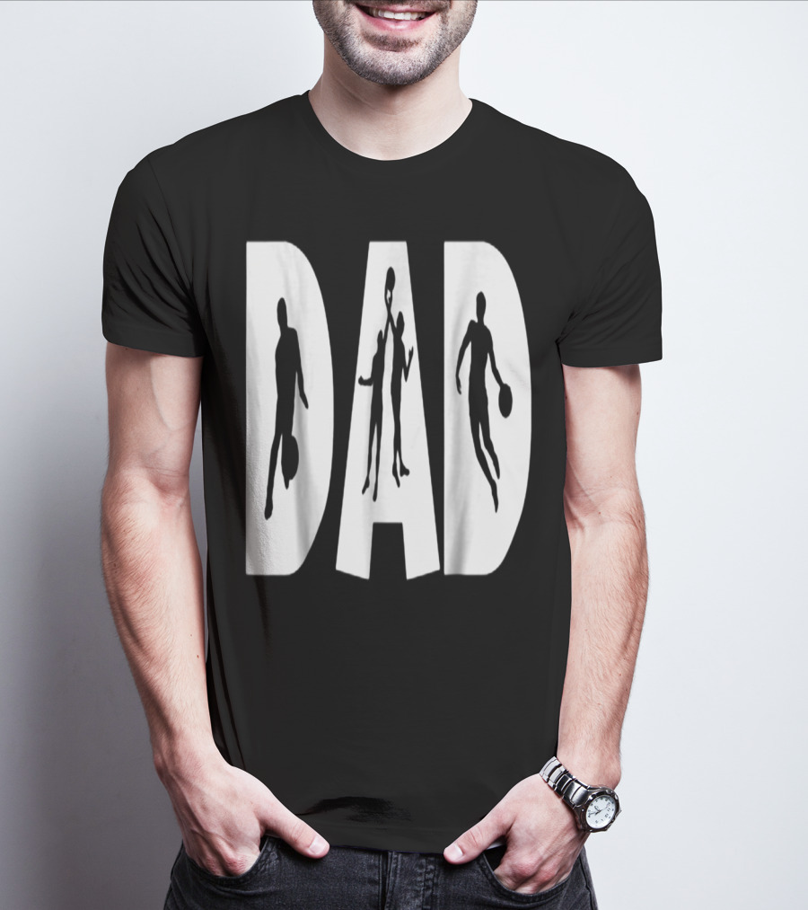 Basketball Dad Silhouette Sports Enthusiast Father's T-Shirt