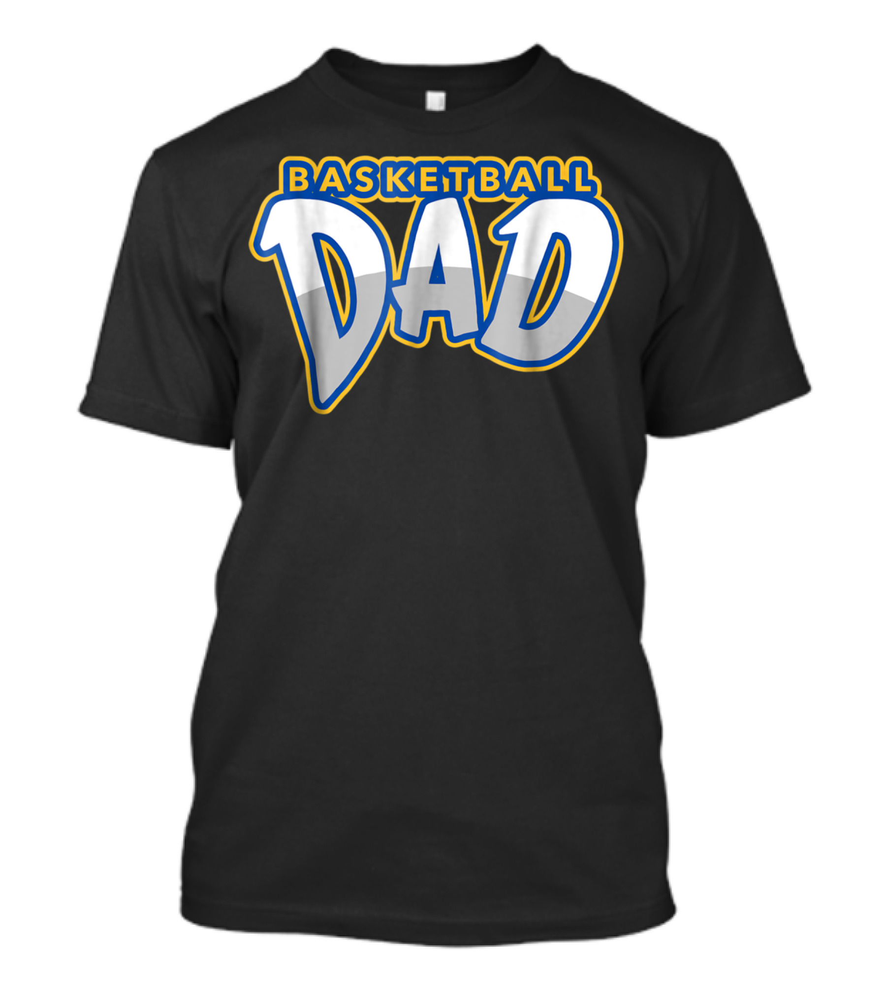 Basketball Dad Bold Blue And Yellow T-Shirt