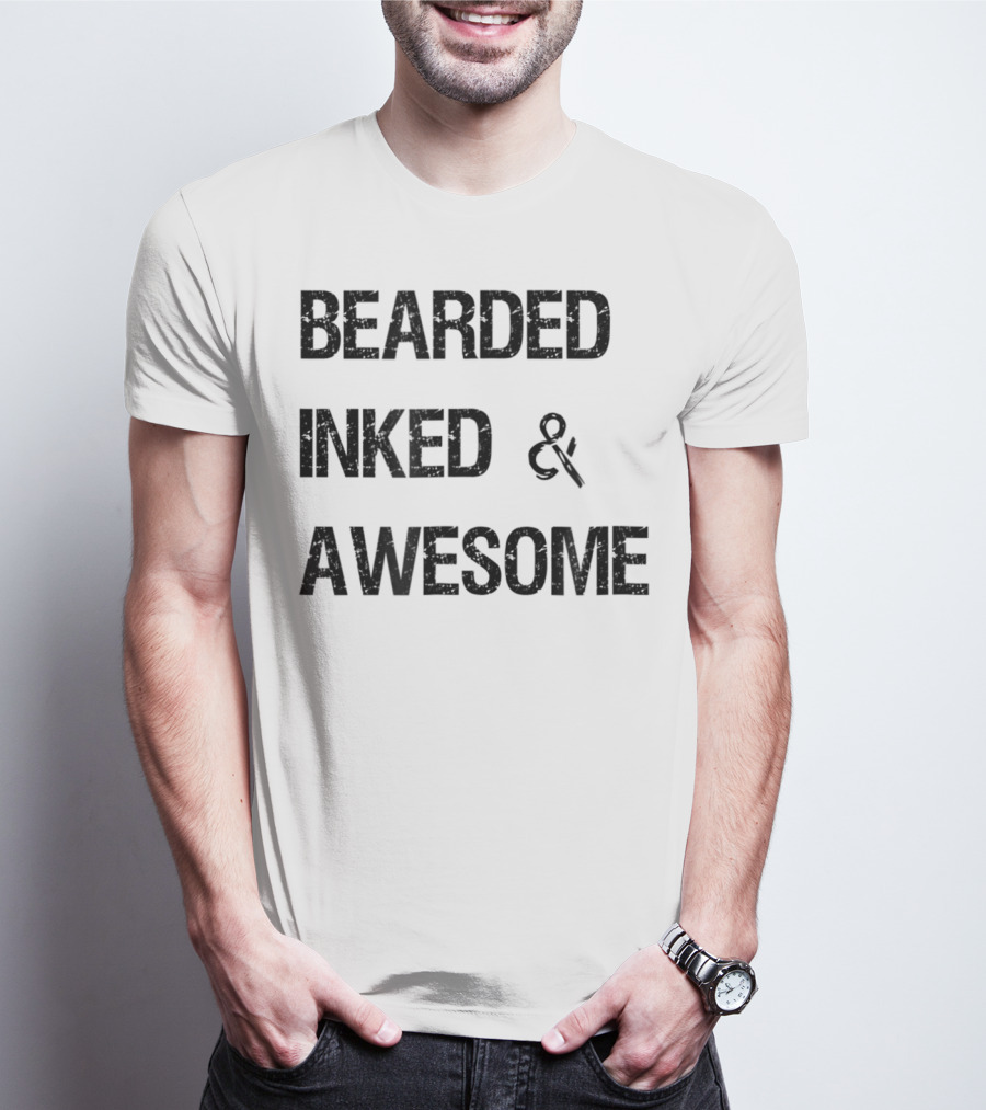 Bearded Inked And Awesome Christmas Husbands18 T-Shirt