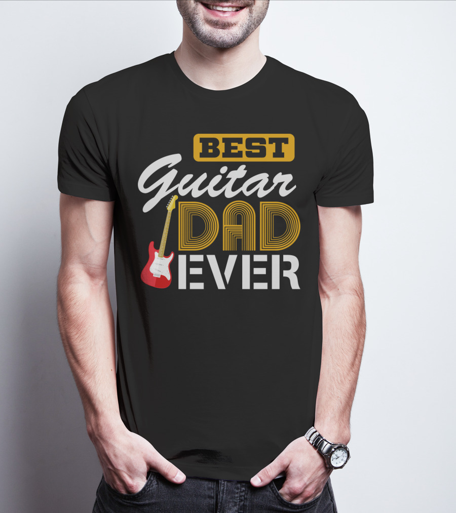 Best Guitar Dad Ever Electric Guitarist Father's Day T-Shirt