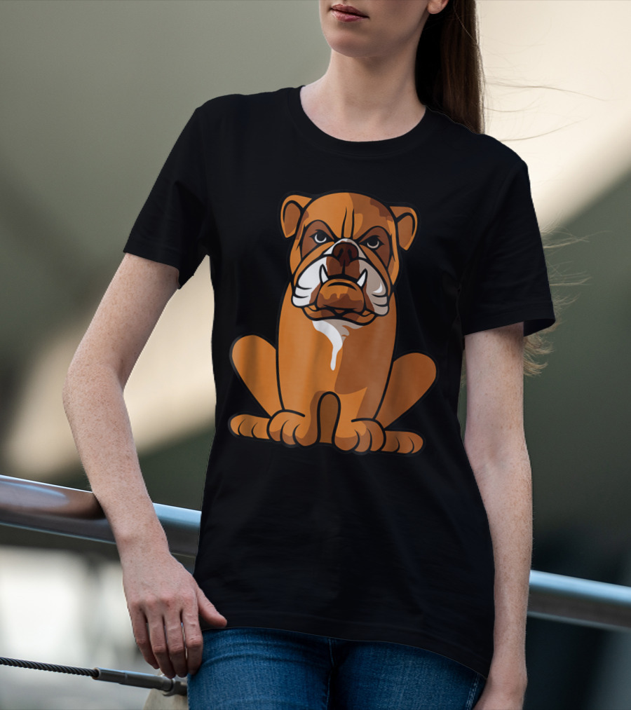Bulldog Sitting And Waiting For The Holidays To Come T-Shirt
