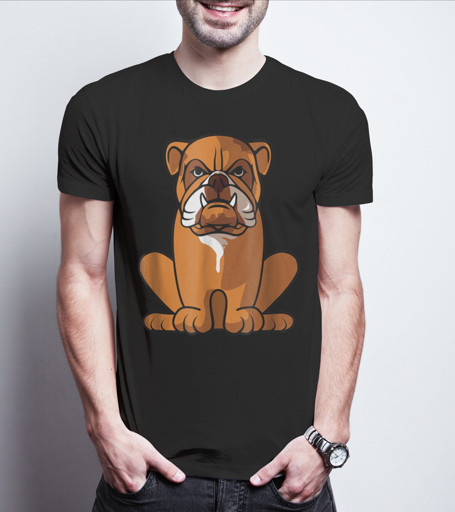 Bulldog Sitting And Waiting For The Holidays To Come T-Shirt