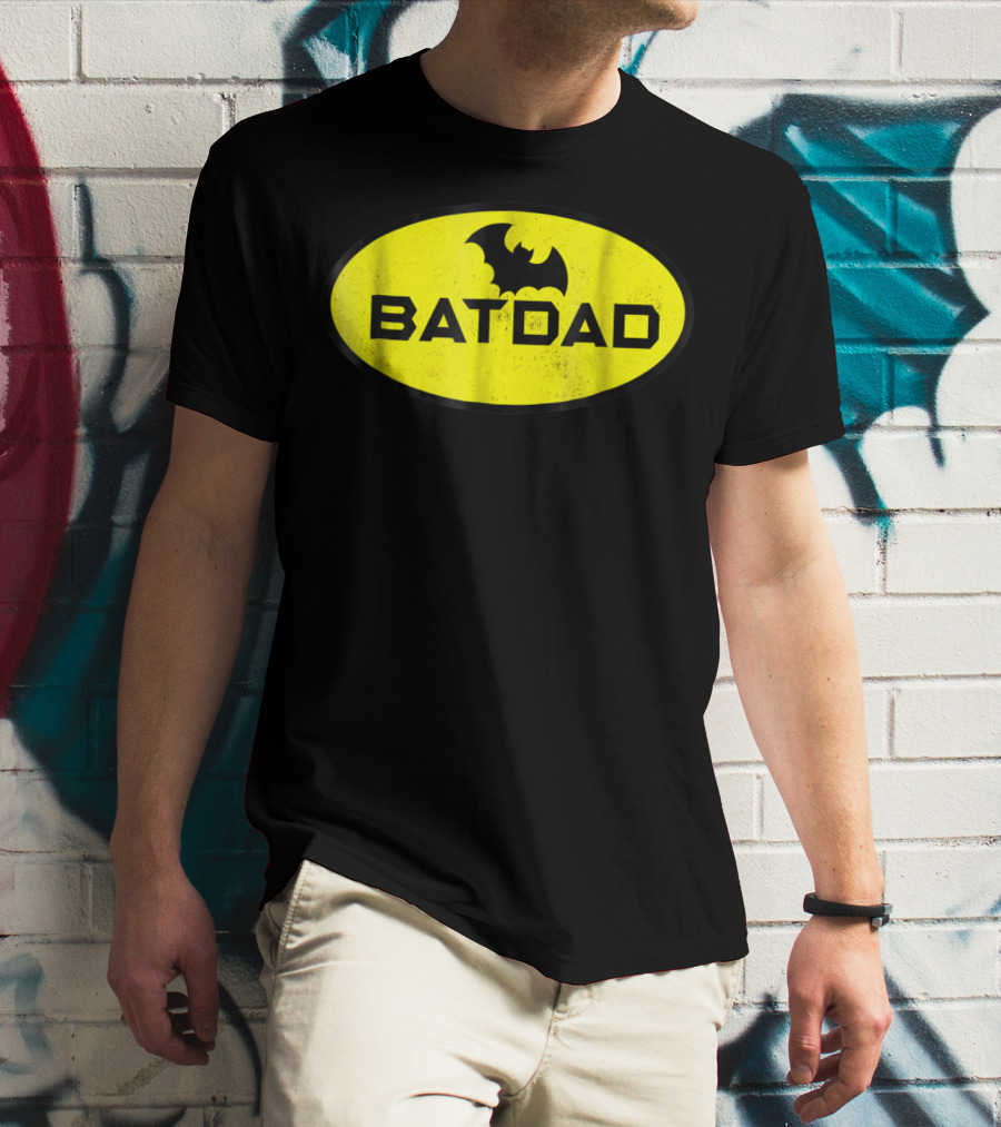 BATDAD Funny Dad Family Superhero T-Shirt