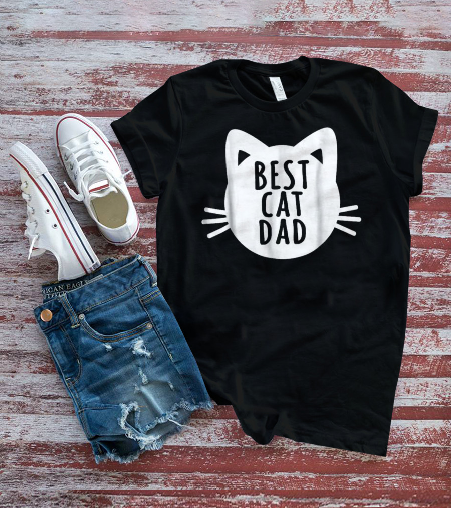 Best Cat Dad Cat Father Funny Dy38 T-Shirt