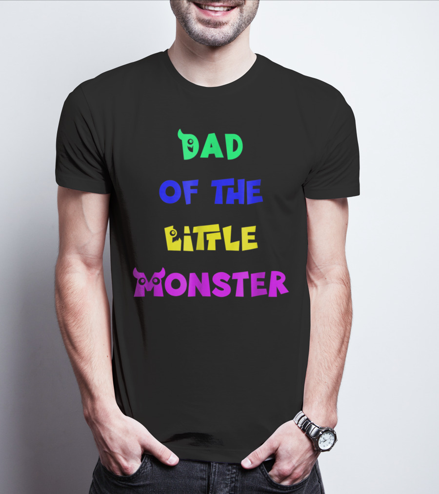 Dad Of The Little Monster Funny Halloween Costumes65 T-Shirt