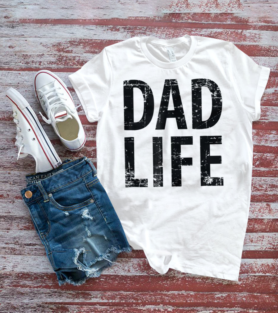 Dad Life Distressed Vintage Dark T-Shirt