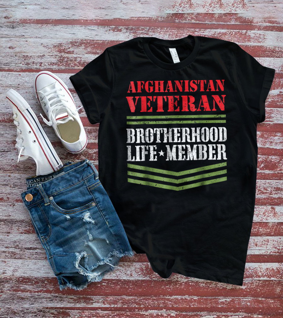 Afghanistan Veteran Brotherhood Life Member Dad Grandpa Veterans Day T-Shirt