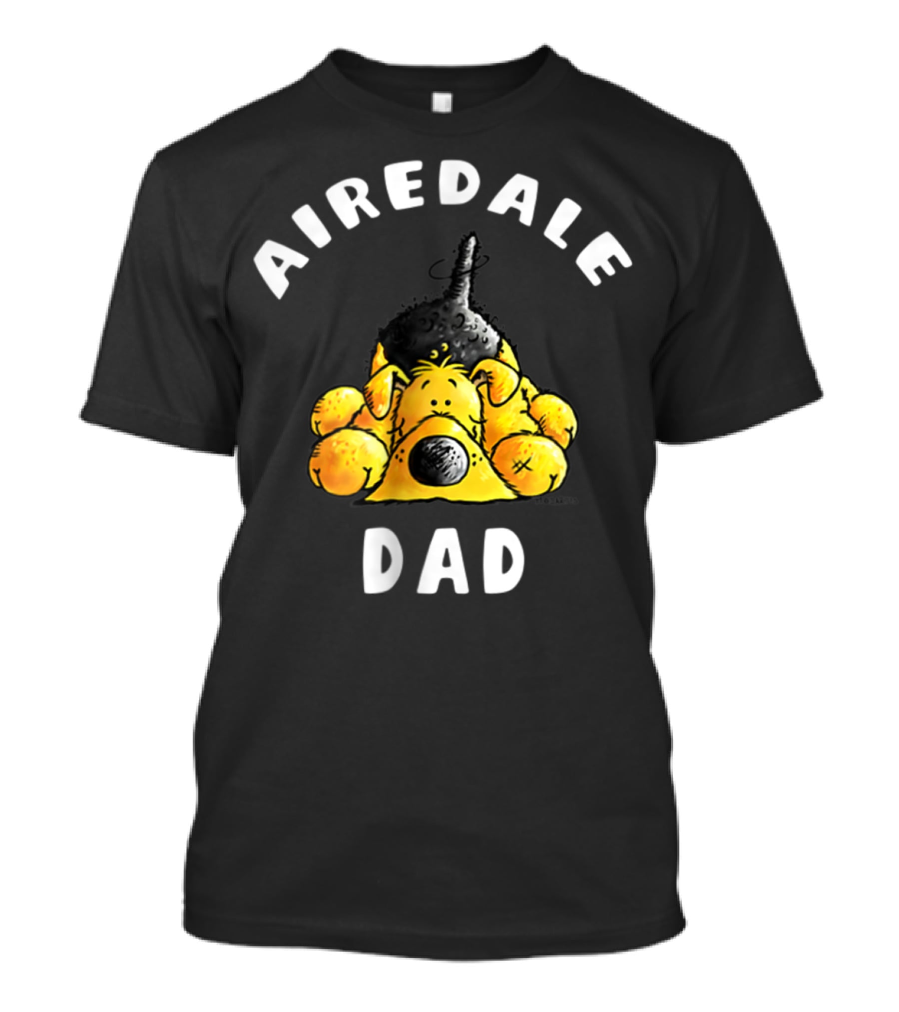 Airedale Terrier Dad Dog Breed Cartoon T-Shirt