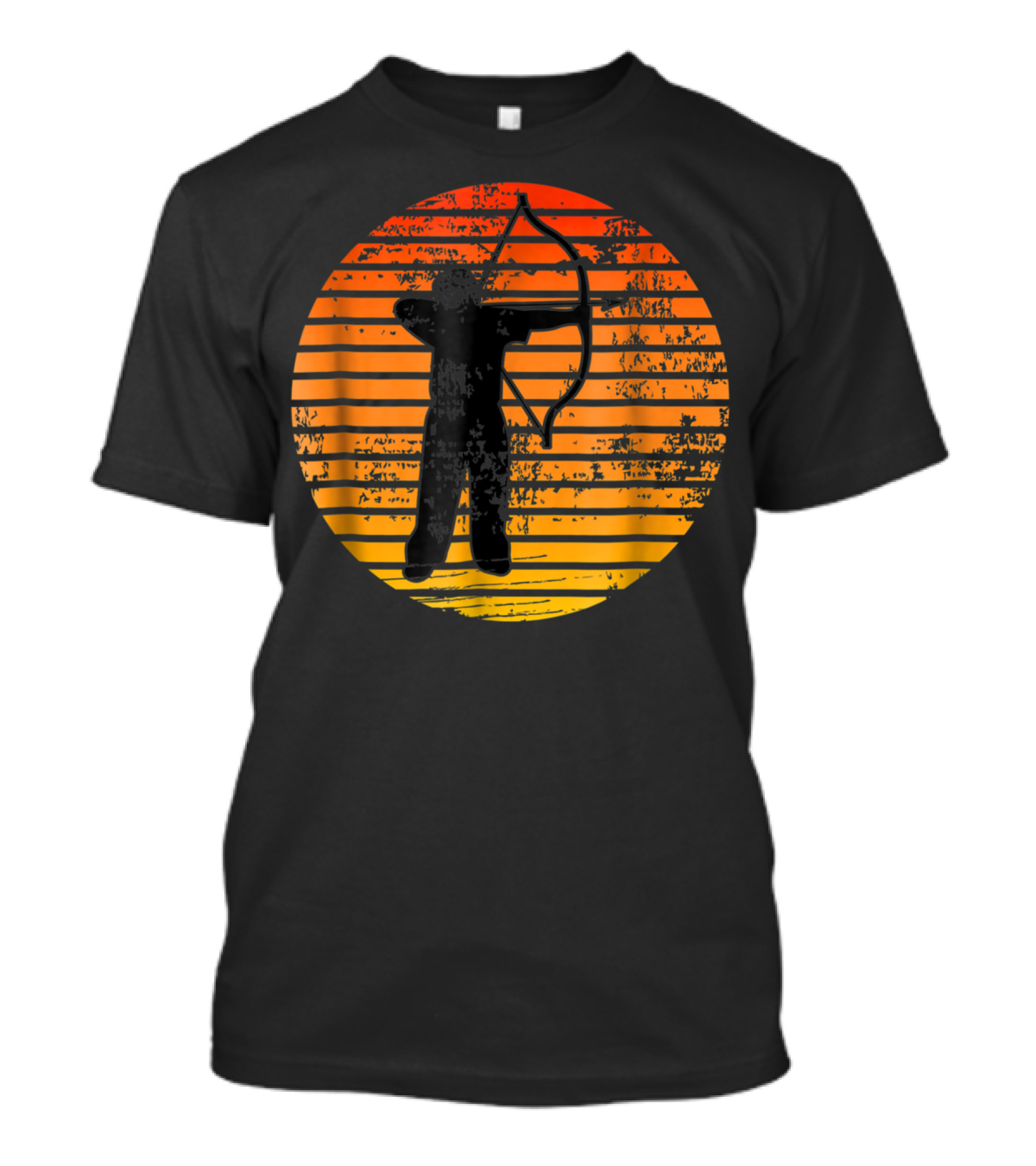 Bowman With Bow And Arrow In Sunset T-Shirt