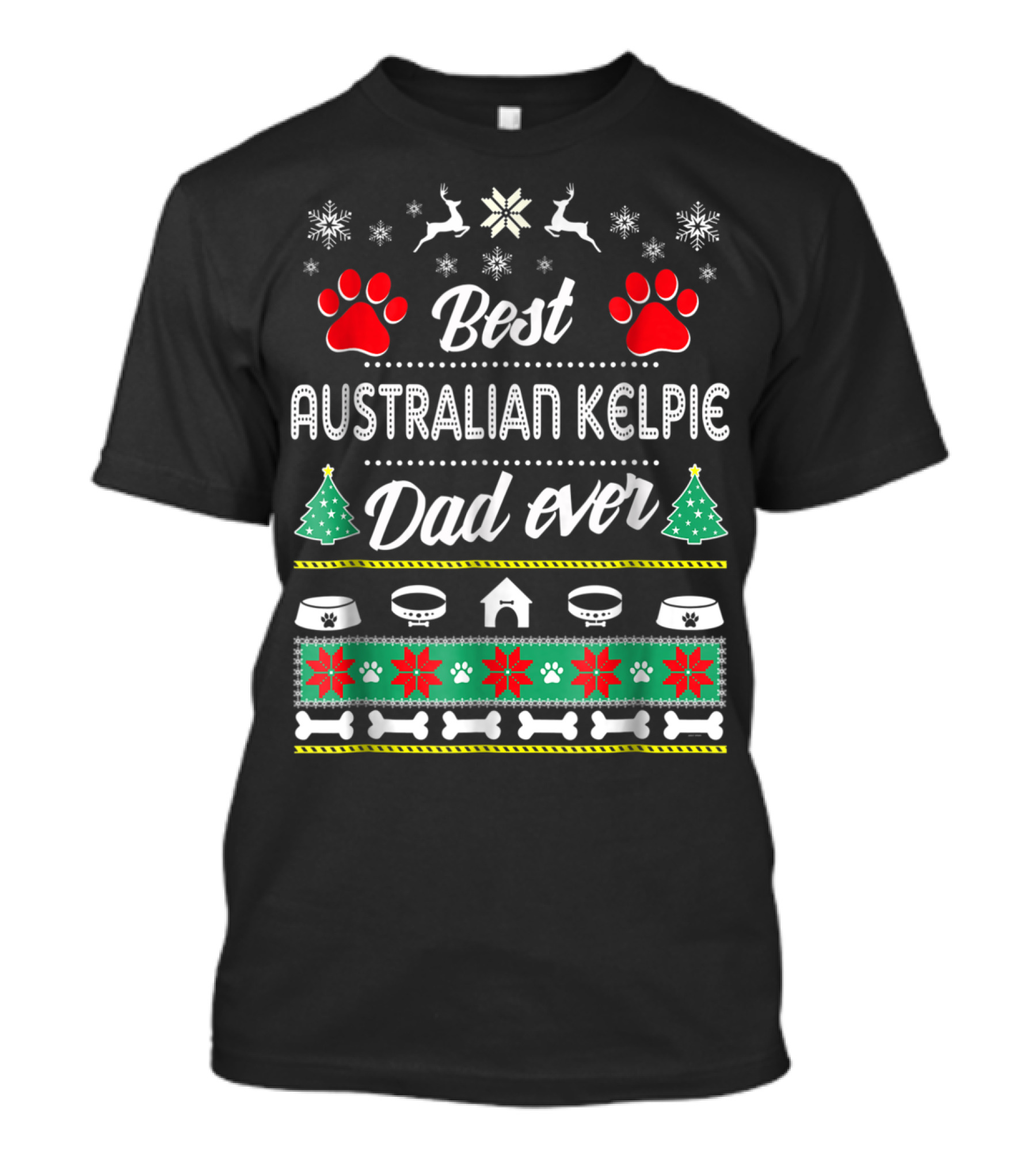 Best Australian Kelpie Dad Ever Christmas T-Shirt