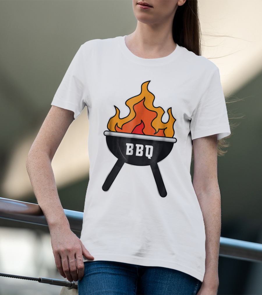 BBQ Pit Master Hot Flames Grilling Barbecue T-Shirt