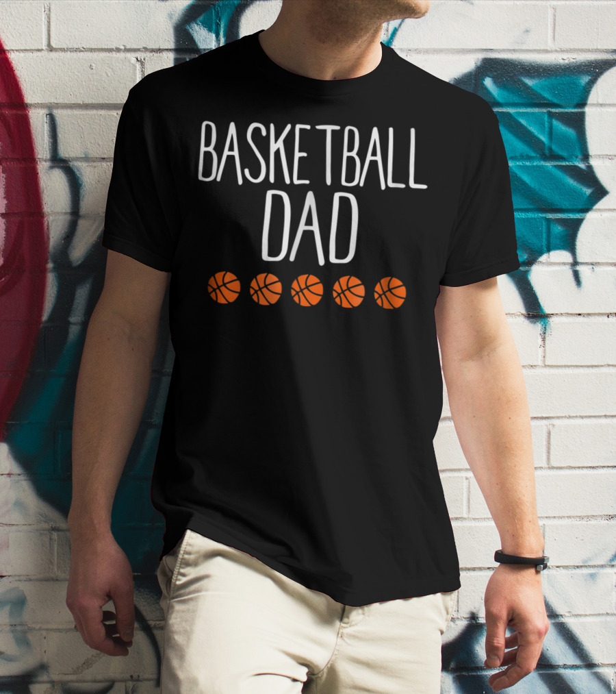 Basketball Dad Cute Sports Basketballs T-Shirt