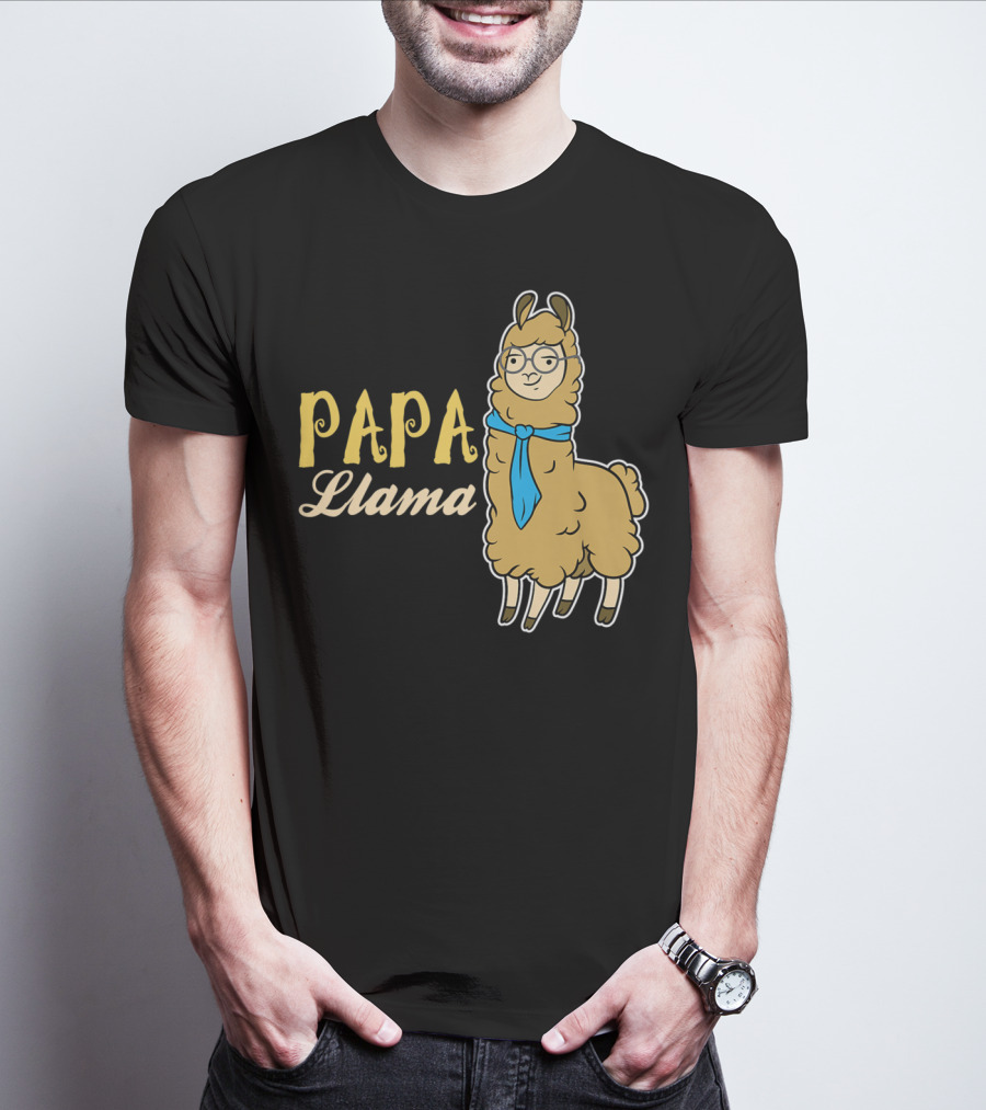 Papa Llama Cool Funny Dad Lover T-Shirt