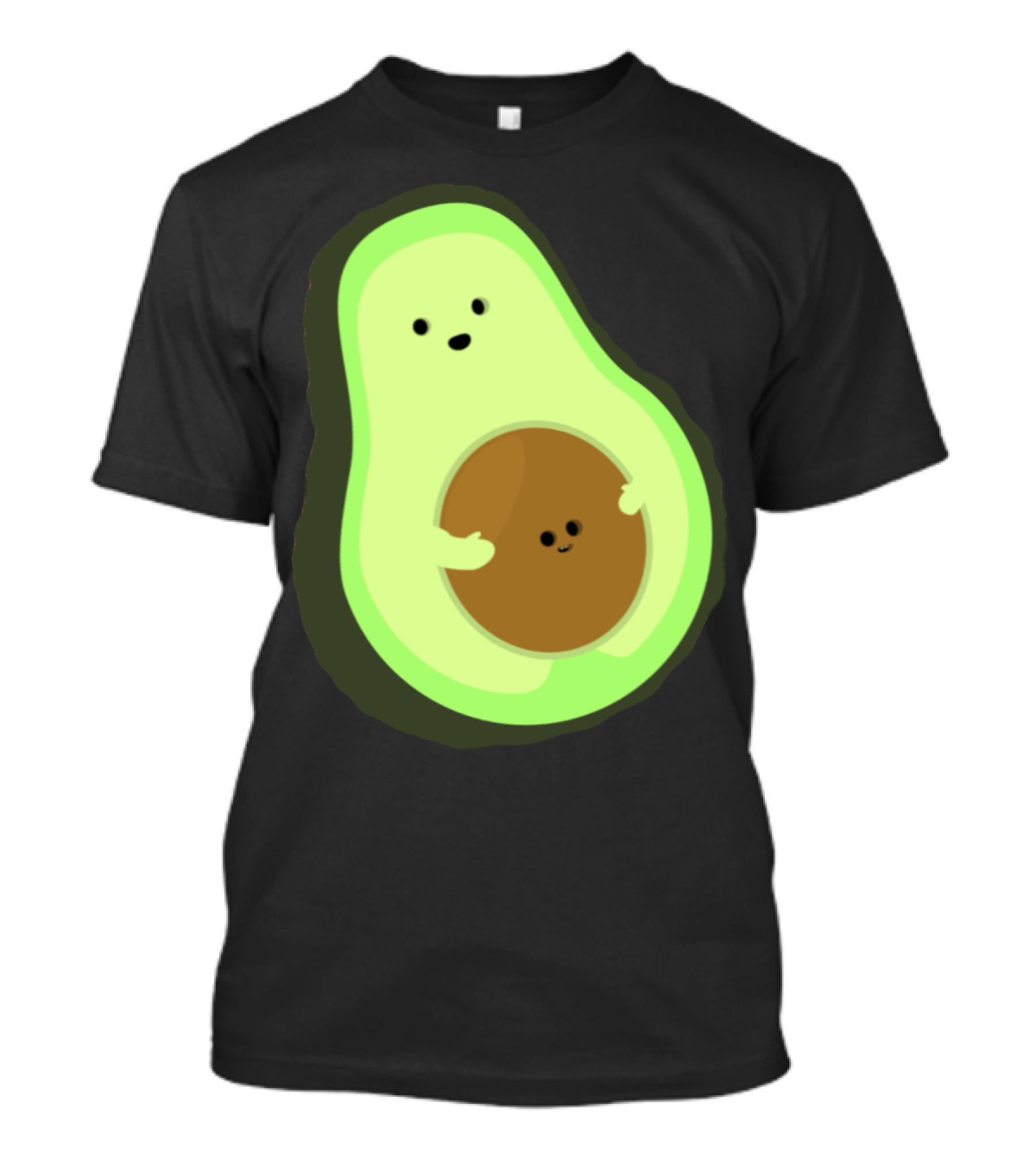 Cute LOL Avocado Pregnant Mom With Baby Seed T-Shirt