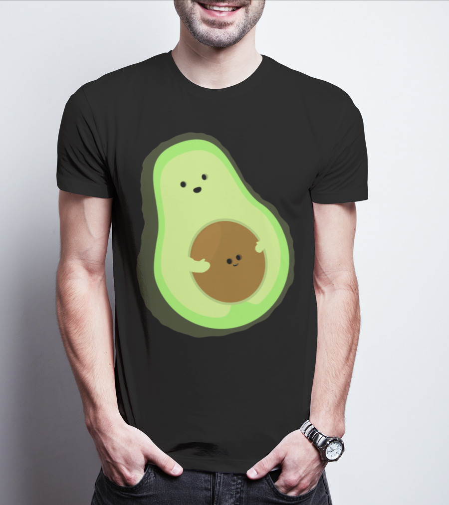 Cute LOL Avocado Pregnant Mom With Baby Seed T-Shirt