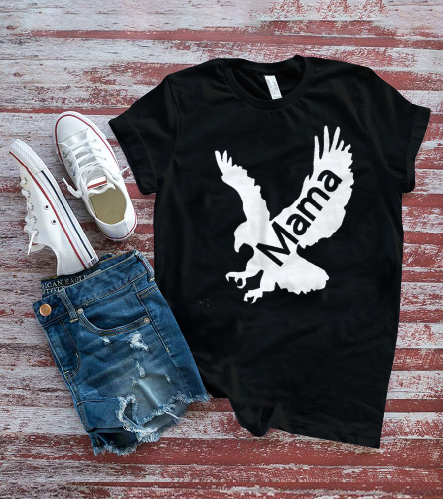 Mama Hawk Eagle Protective Mom Dark T-Shirt
