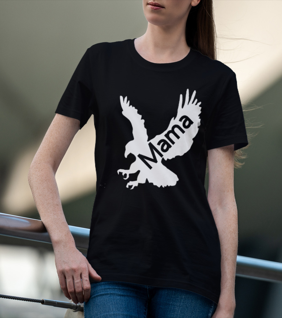 Mama Hawk Eagle Protective Mom Dark T-Shirt