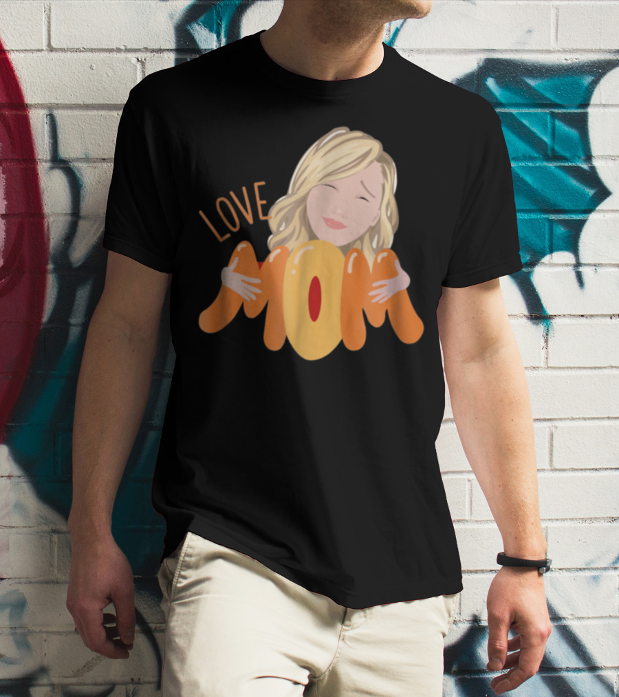 LOVE MOM Mothers Day Custom Personalized Selfie Emoji T-Shirt