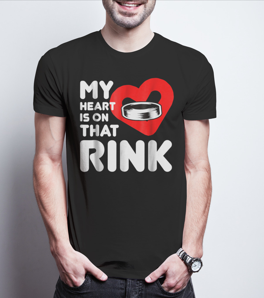 My Heart Is On That Rink Hockey Wife League T-Shirt
