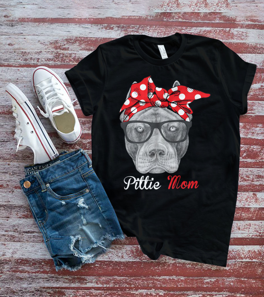 Pittie Mom Pitbull Dog Lovers Mothers Day T-Shirt