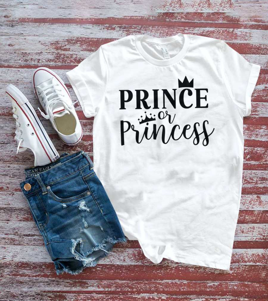 Prince Or Princess Gender Reveal Dad Cute91 T-Shirt