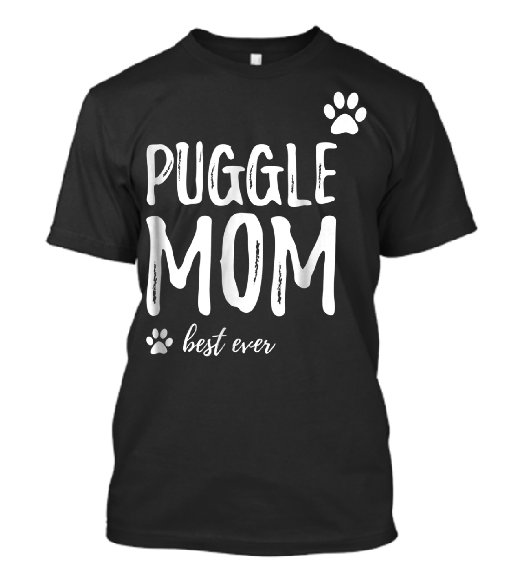 Puggle Mom Best Ever Dog Lover Paw Prints T-Shirt