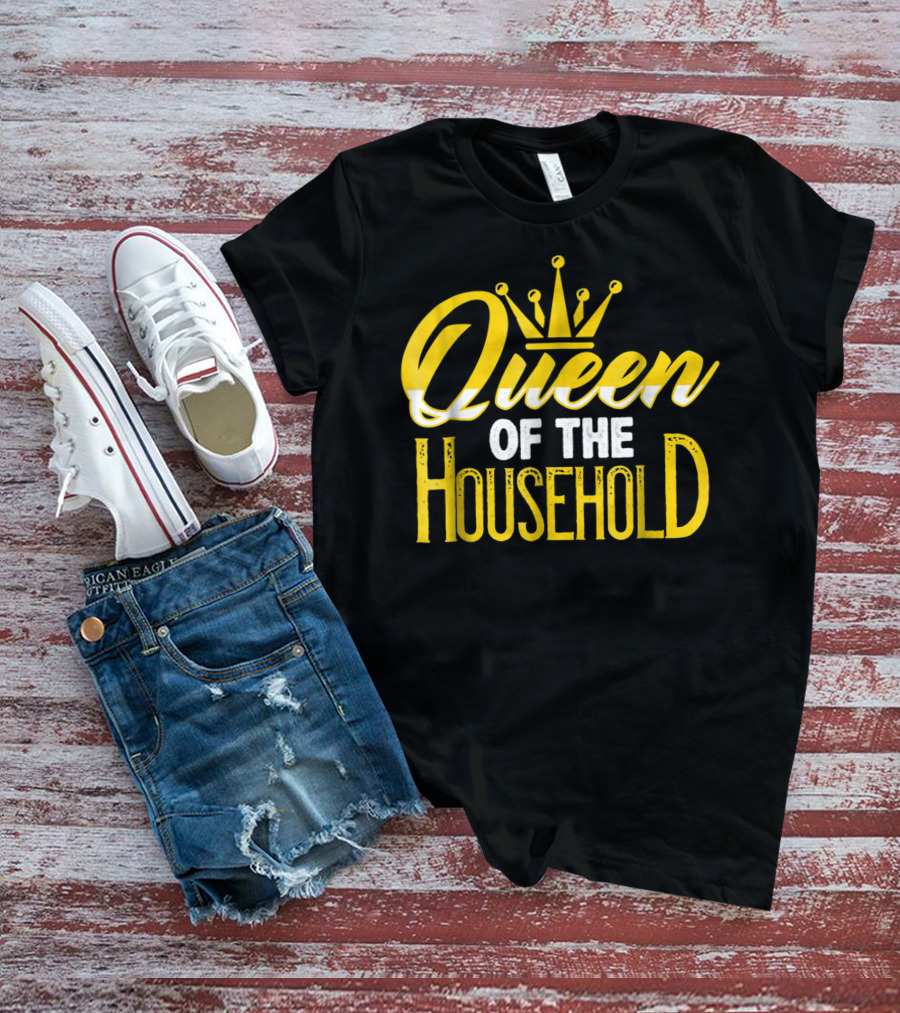 Queen Of The Household Funny Mom Life Soccer T-Shirt