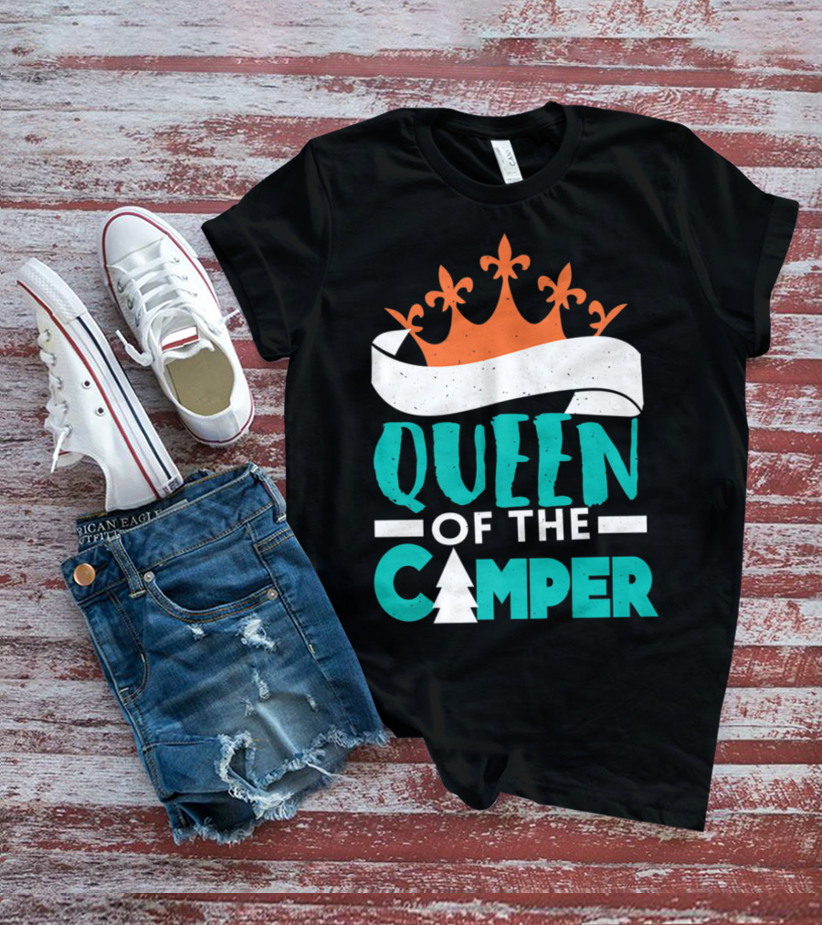 QUEEN OF THE CAMPER RV CROWN TREE T-Shirt