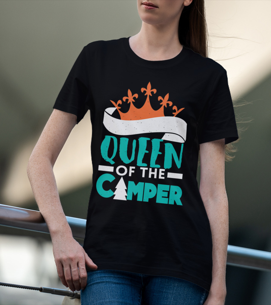 QUEEN OF THE CAMPER RV CROWN TREE T-Shirt