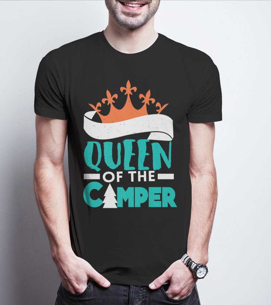 QUEEN OF THE CAMPER RV CROWN TREE T-Shirt