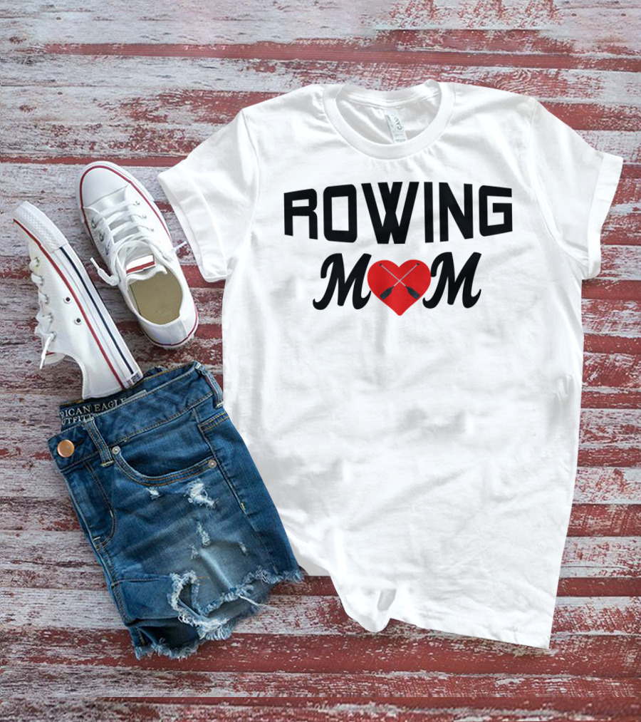 Rowing Mom Heart Oars T-Shirt