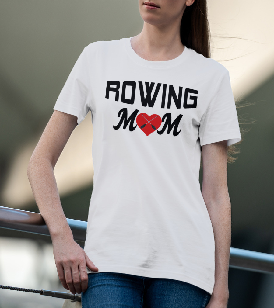Rowing Mom Heart Oars T-Shirt