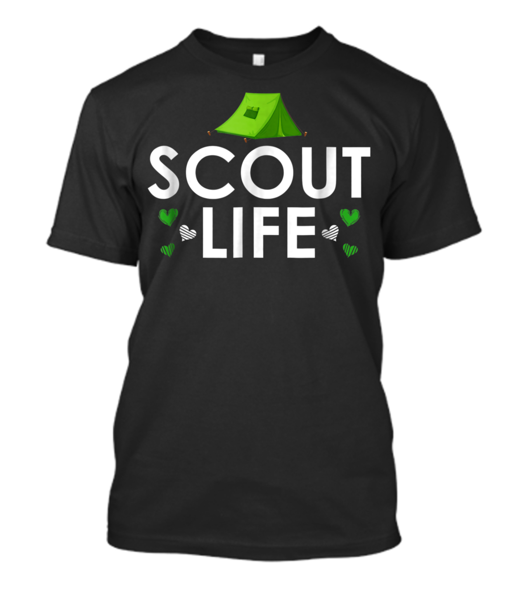 Scout Life Green Tent Camping Adventure Scouting T-Shirt