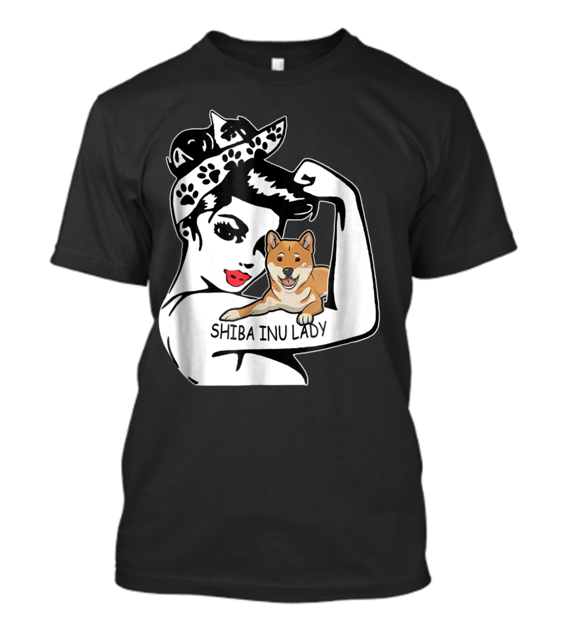 Shiba Inu Lady Strong Mom Birthday Funny T-Shirt