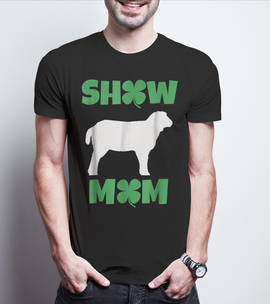 SHOW MOM Shamrock Sheep T-Shirt
