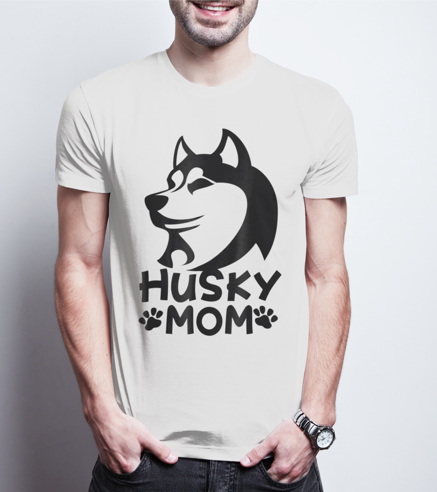 Husky Mom Siberian Husky Lovers I Love My Husky T-Shirt